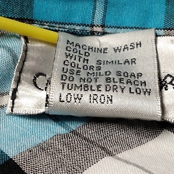 Care N Sport Long Sleeve Shirt, sz 1X,  Black Blue flap front pockets, pre-owned - Picture 6 of 9